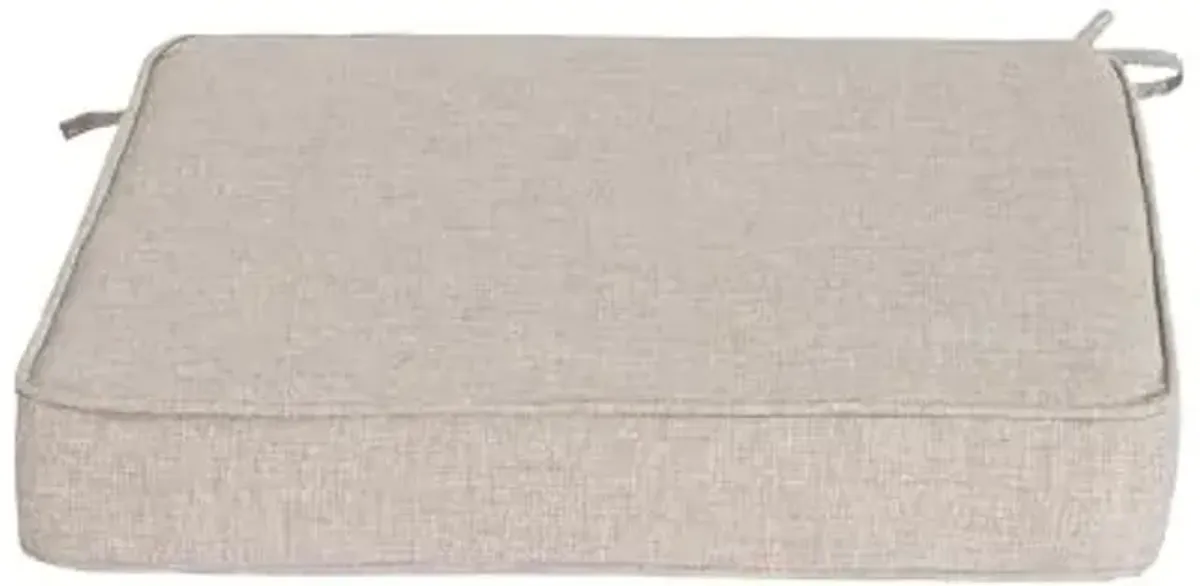 Christopher Knight Home Pansy Patio Dining Chair Cushion, 3" Thick, Water-Repellent, Removable Cover, 19"x19" Medium Pad with Ties, Outdoor Deep Seating, Beige