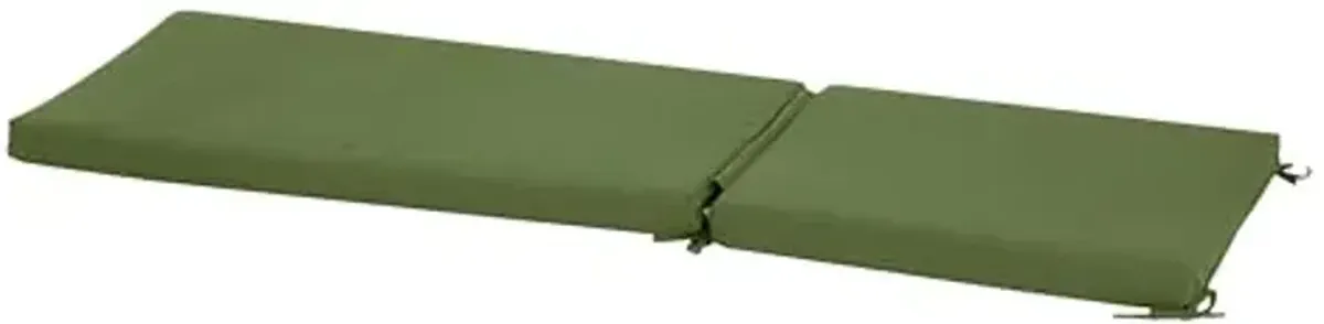 Christopher Knight Home Dale Patio Chair, Water-Repellent Fabric Chaise Lounge, Outdoor Lounger Cushion, Comfy and Durable Design, Medium, Green