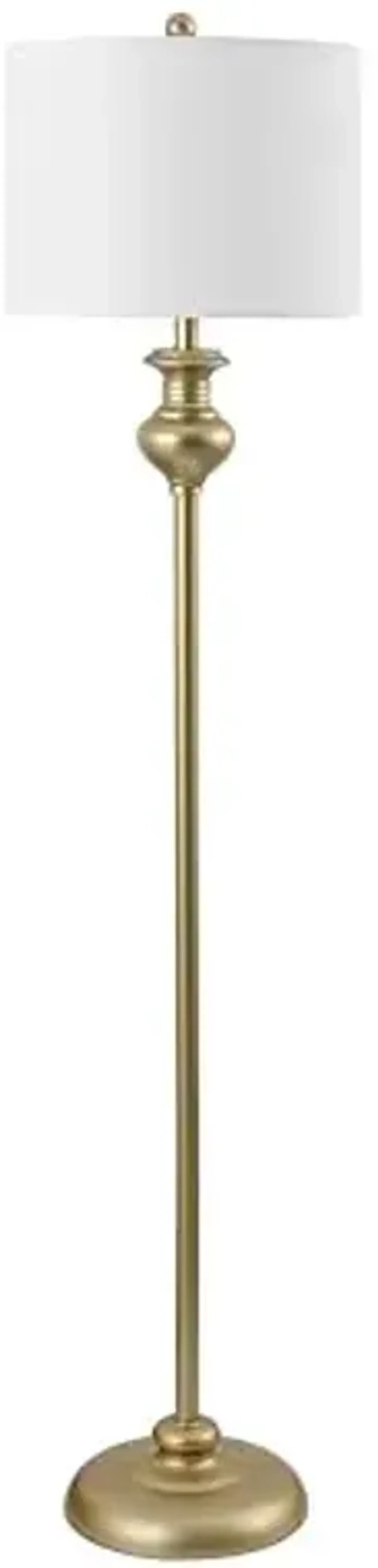 SAFAVIEH Lighting Collection Erlan Contemporary Gold 61-inch Standing Floor Lamp (LED Bulb Included)