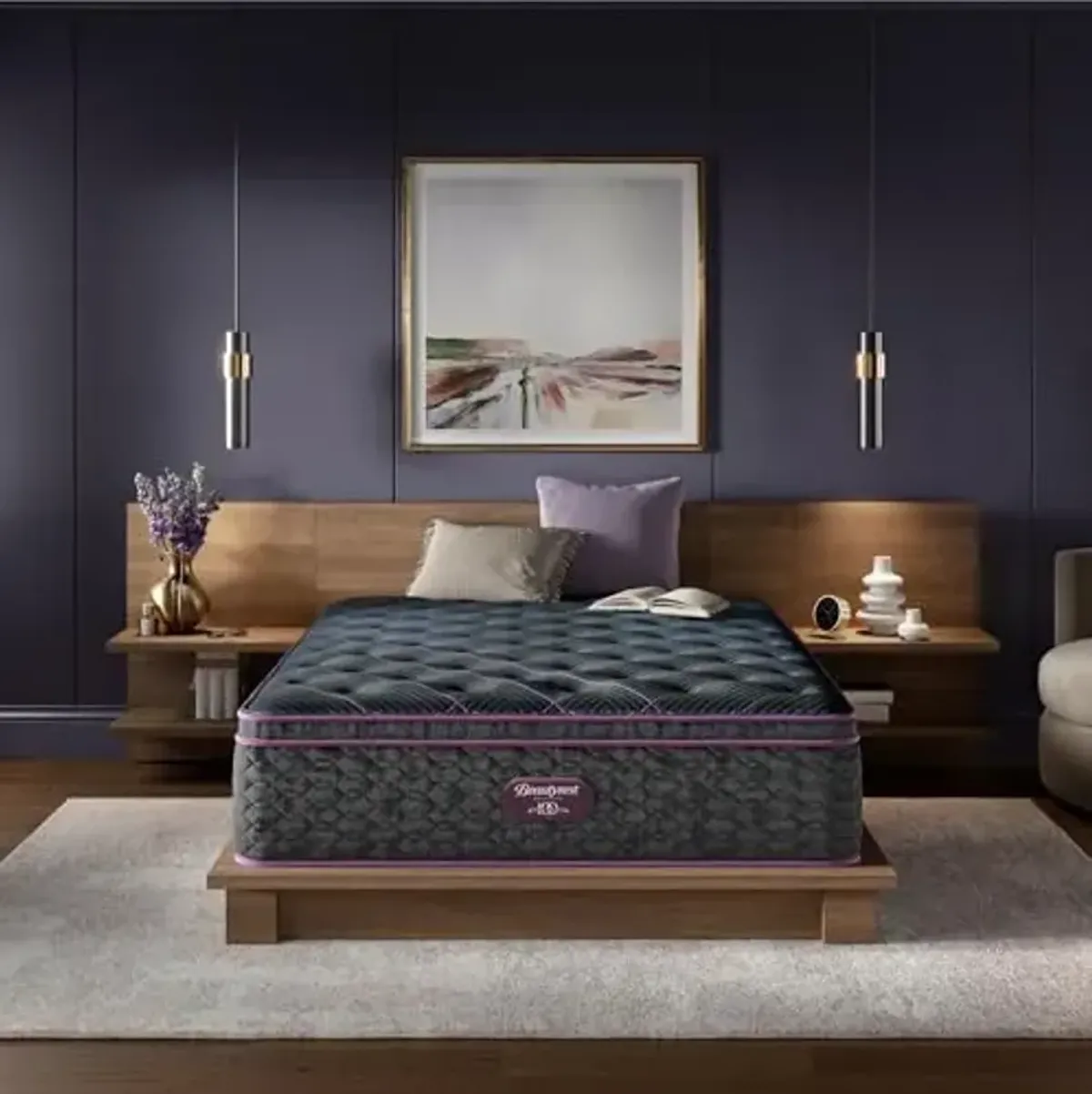 Beautyrest World Class Level Three Plush Pillow Top 16" Mattress - Cal King Size - Durable Support, Pressure Relief, Cooling, Motion Separation; CertiPUR-US, 100 Night Sleep Trial and 10 Year Warranty