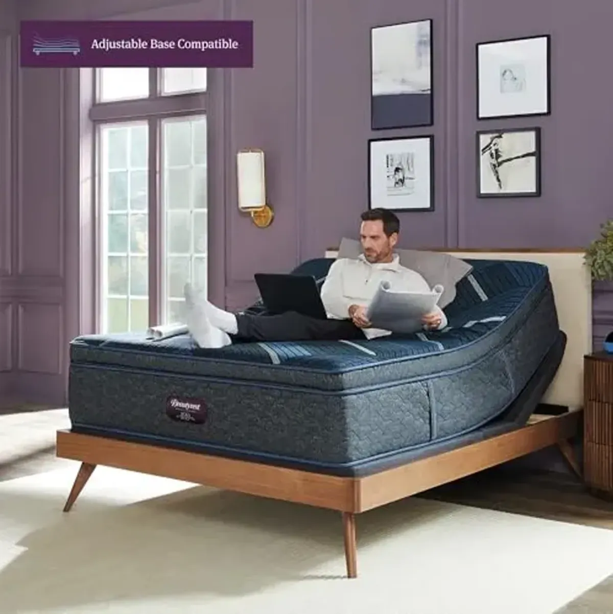 Beautyrest World Class Level Four Firm 13.5" Hybrid Mattress - Queen Size - Durable Support, Pressure Relief, Cooling, Motion Separation; CertiPUR-US, 100 Night Sleep Trial and 10 Year Warranty