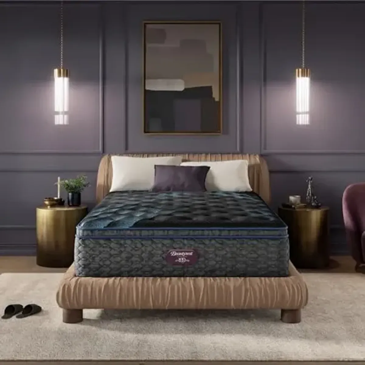 Beautyrest World Class Level Four Plush Pillow Top 16.25" Mattress - King Size - Supportive, Pressure Relief, Cooling, Motion Separation; CertiPUR-US, 100 Night Sleep Trial and 10 Year Warranty