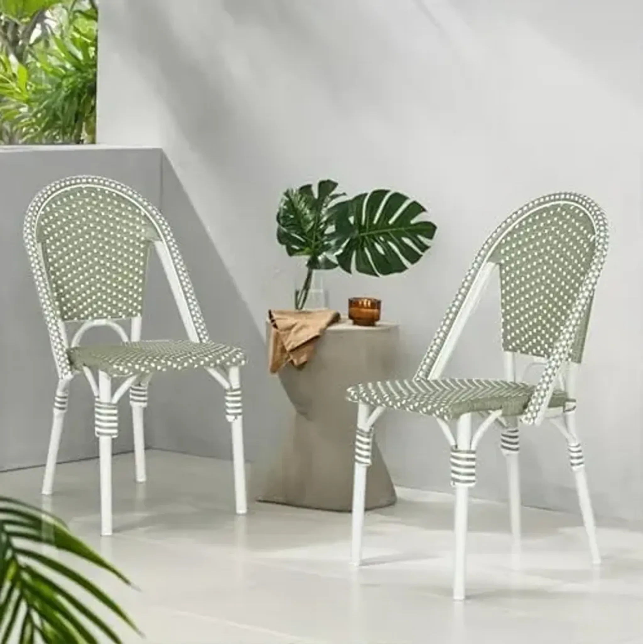 Christopher Knight Home Philomena Outdoor French Bistro Chairs Set Of 2 ...