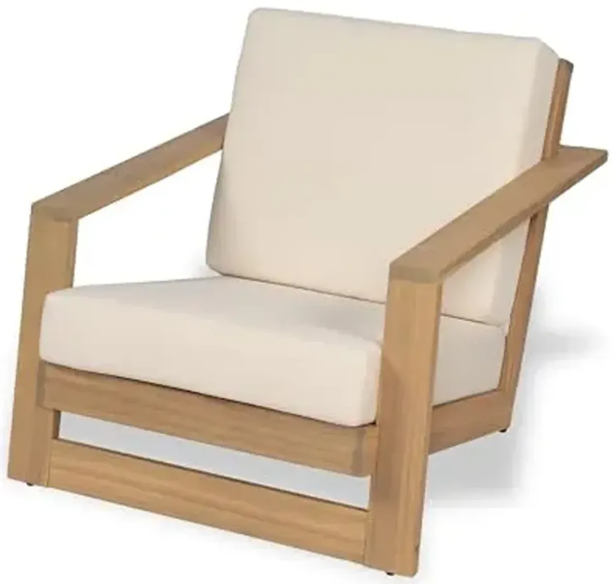 Christopher Knight Home Fayah Acacia Wood Lounge Chair Outdoor, Wooden Patio Armchair for Lounging, Patio Furniture Single Sofa Chair, Garden/Poolside Comfy Reading Chair with Cushion,Light Teak+Beige