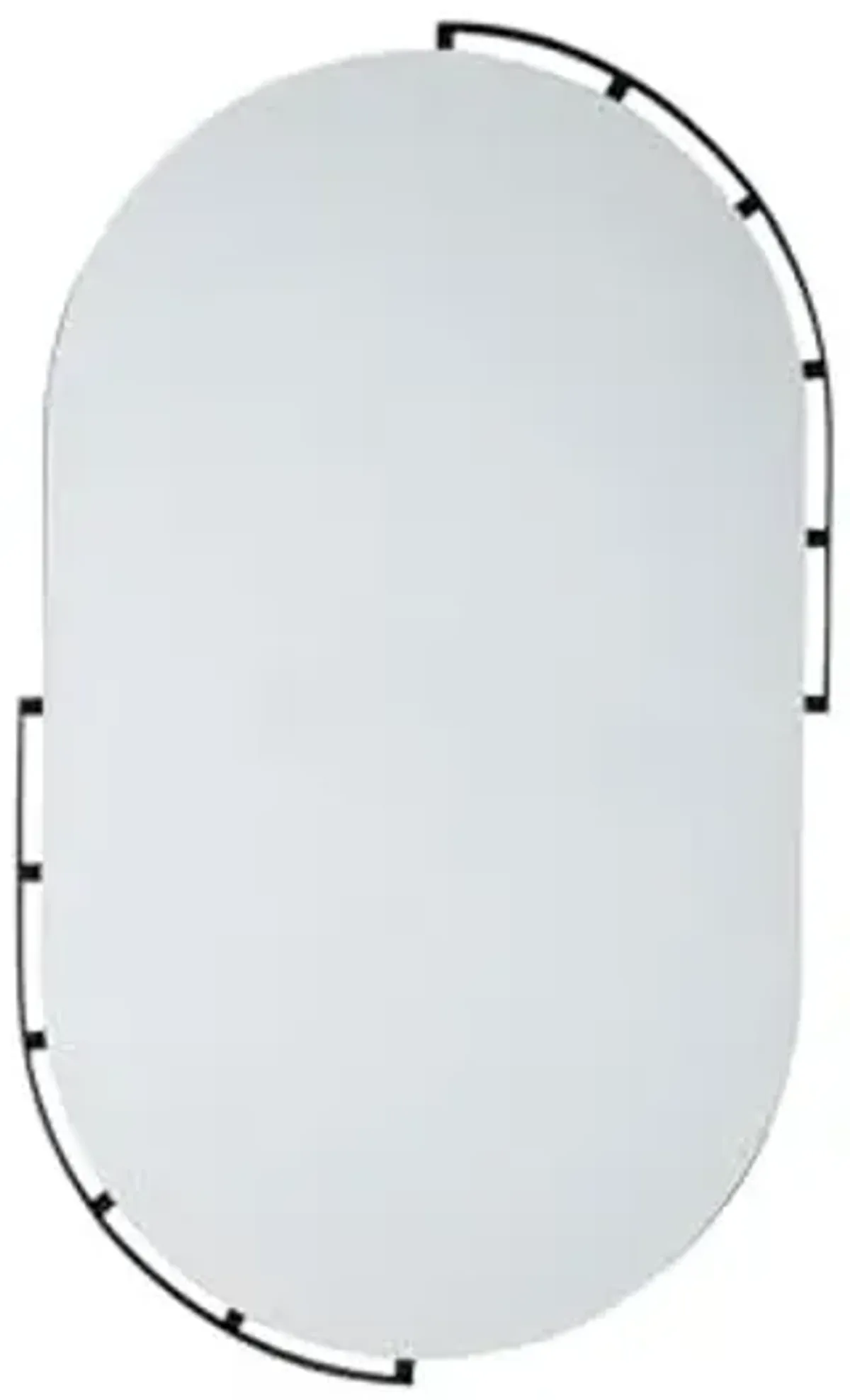 Signature Design by Ashley Valkings Modern Wall Mounted Metal Framed Accent Mirror, Black