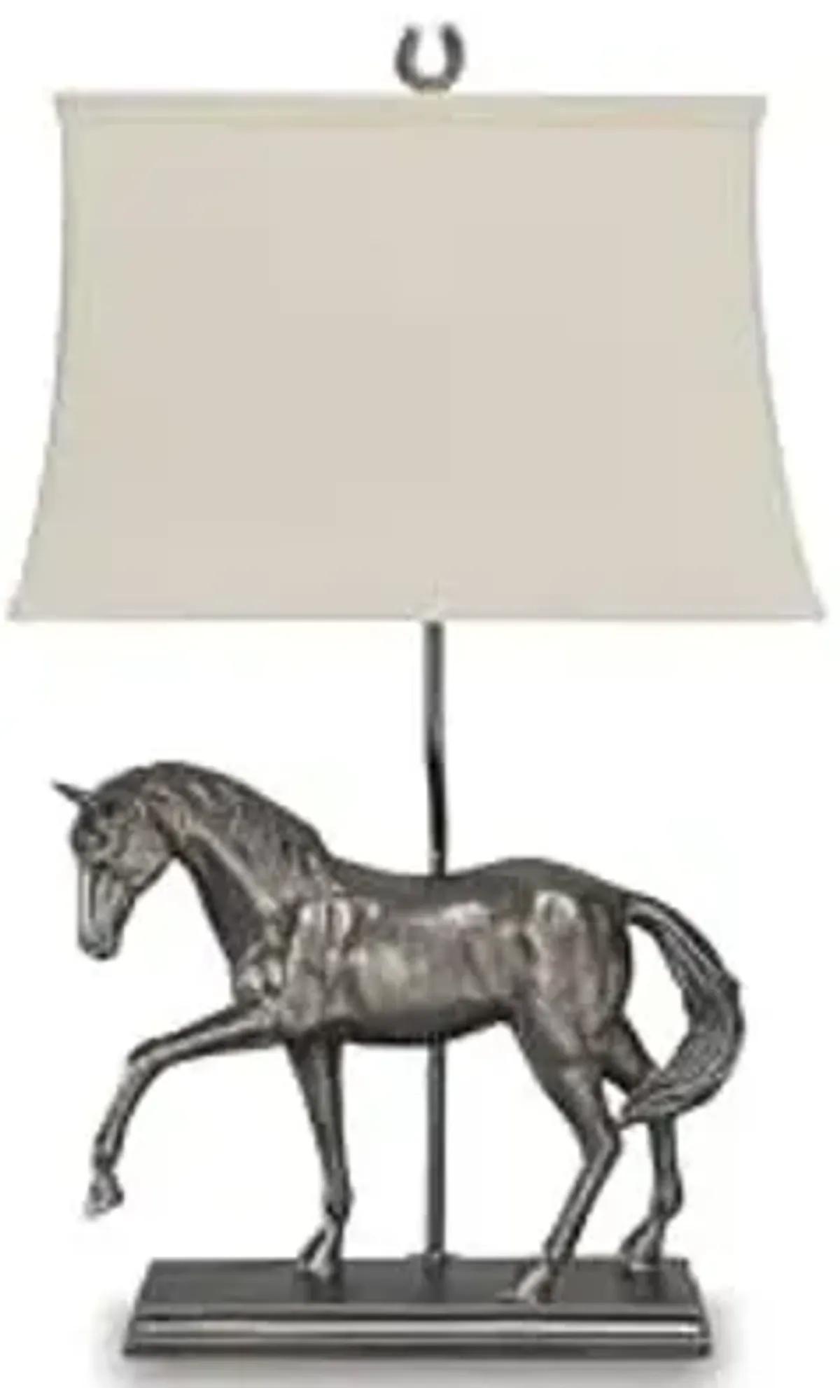 Signature Design by Ashley Sandorman Vintage Polyresin Table Lamp with 3-Way Switch, Gray