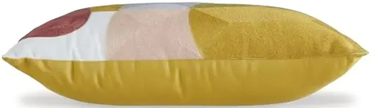 Signature Design by Ashley Varness Pillow, Set of 4, Standard, Yellow & Red 4 Count