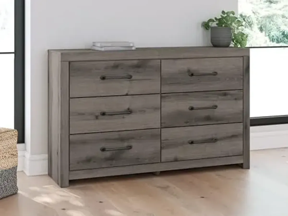 Signature Design by Ashley Urbanoore Rustic 6-Drawer Dresser with Safety Stop, Gray