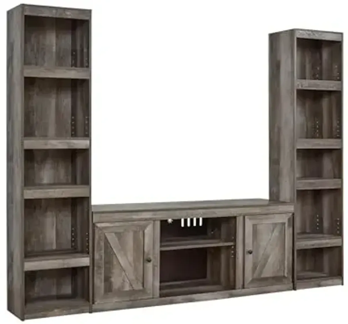 Signature Design by Ashley Wynnlow Farmhouse 3-Piece Entertainment Center for TVs up to 69", Gray