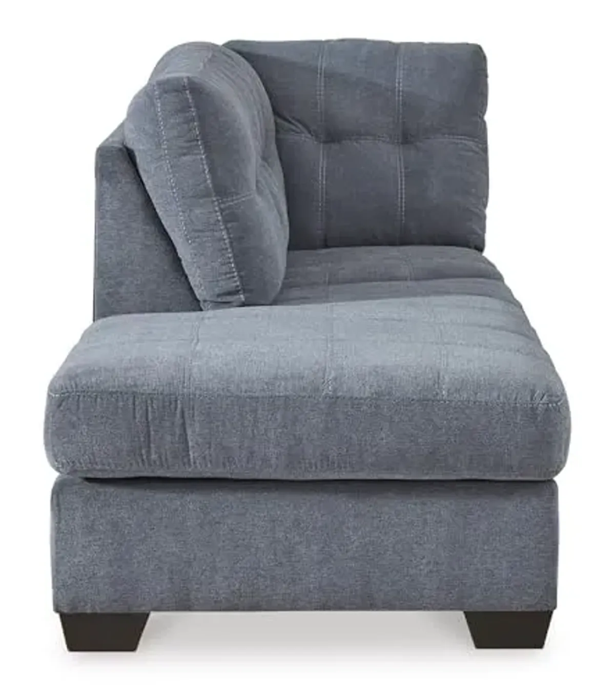 Signature Design by Ashley Marleton Contemporary Left-Arm Facing Tufted 2-Piece Sectional with Chaise and Loose Seat Cushions, Blue