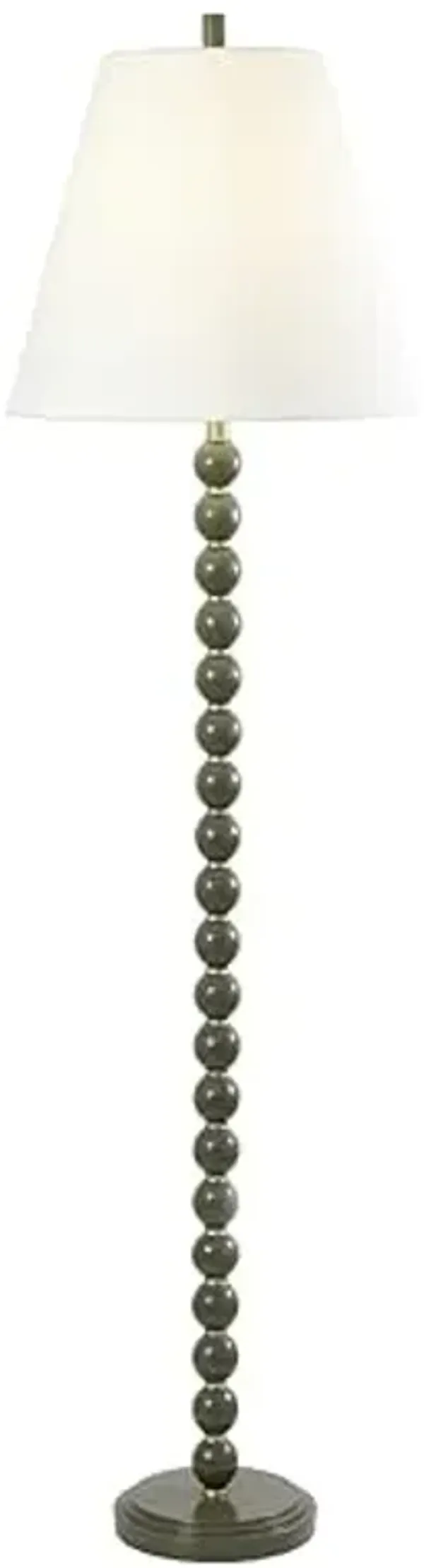 SAFAVIEH Lighting Collection Callie Green & Gold Resin 66-inch Stacked Ball Standing Floor Lamp