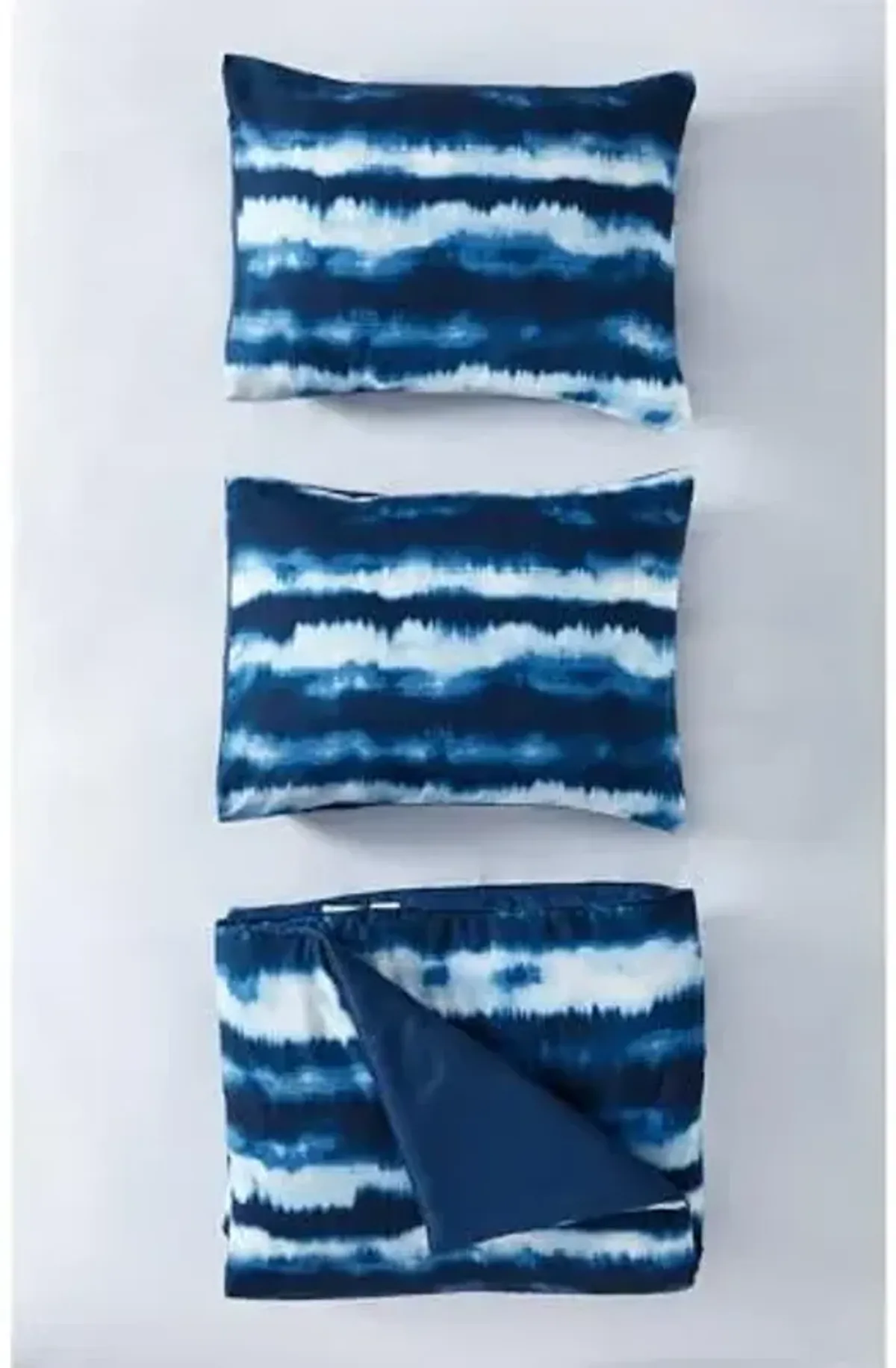 Urban Lifestyle Tie Dye Navy Comforter Set Queen, 3-Piece Bedding Set with Shams,Ultra Soft Microfiber, Lightweight & Reversible, Modern Blue Boho Style for Teens, Dorms, Guest Bedrooms