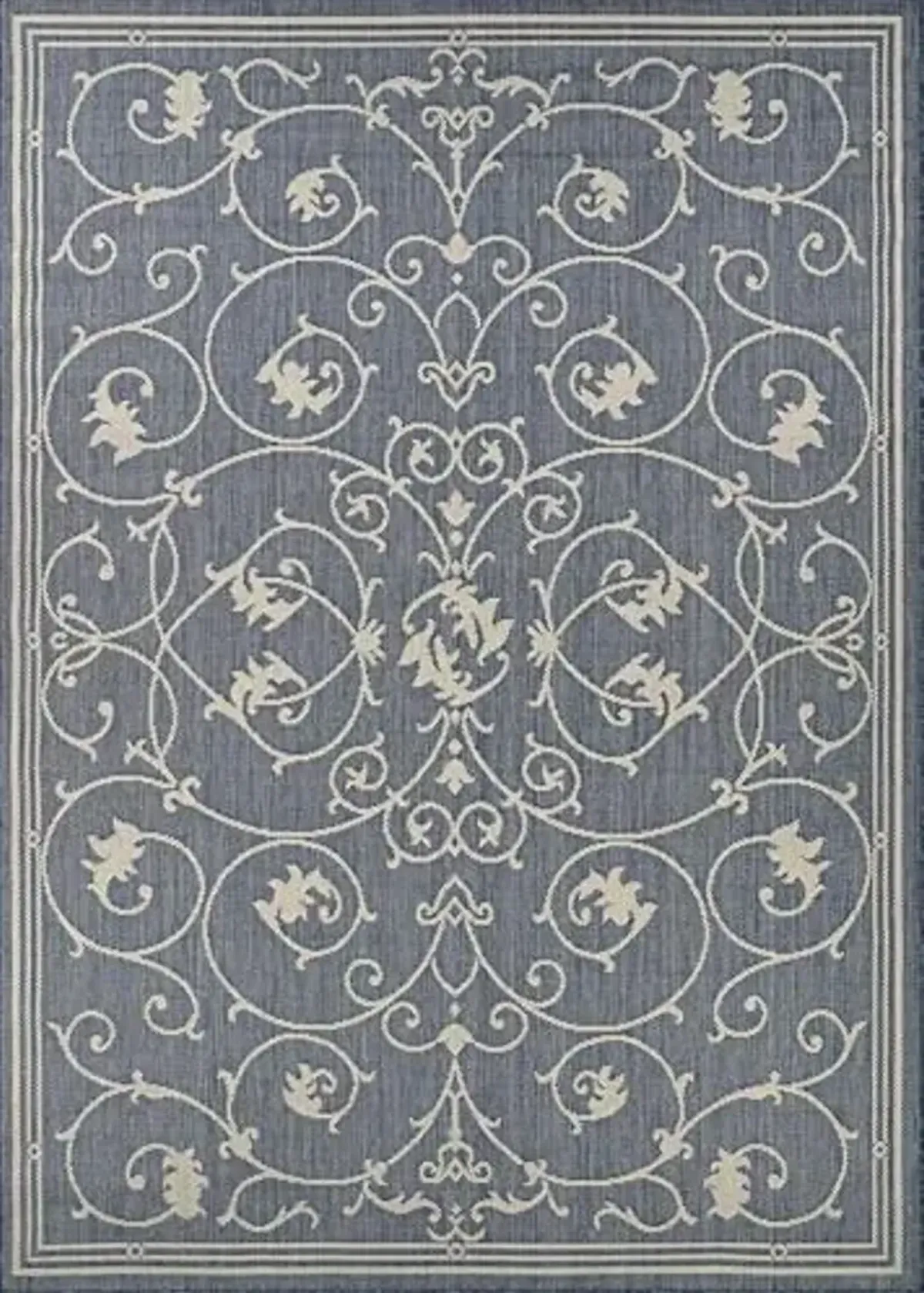 Couristan Palo Santo Outdoor Rug - Ensenada 7'9" x 10'9" Rectangle in Pool Blue, Flatwoven, Floor Covering for Living Room, Patio Furniture Set, Kitchen, Pet-Friendly, Home Decor