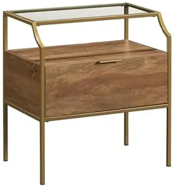 Sauder International Lux Night Stand, Sindoori Mango Finish