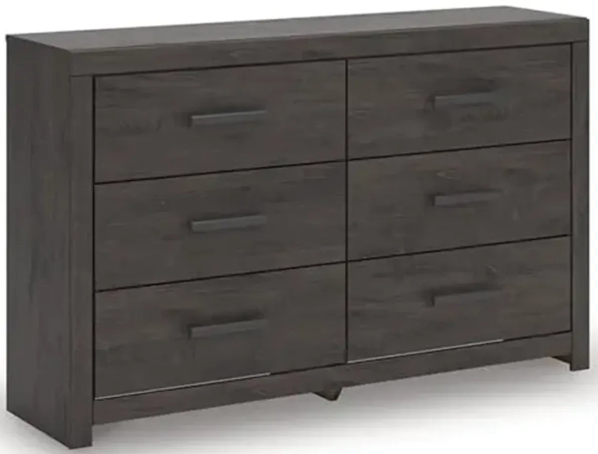 Signature Design by Ashley Prendonea Casual 6-Drawer Dresser with Easy Glide and Safety Stop for Bedroom, Gray