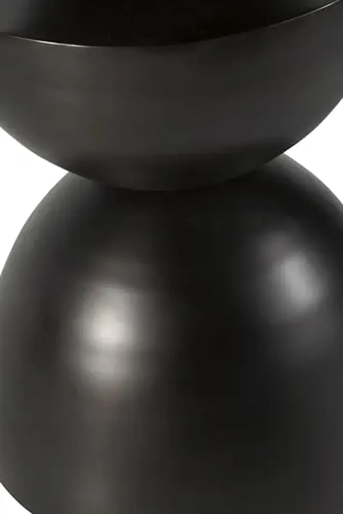 Signature Design by Ashley Kurtson Modern Metal Accent Table with Pedestal Base, Black