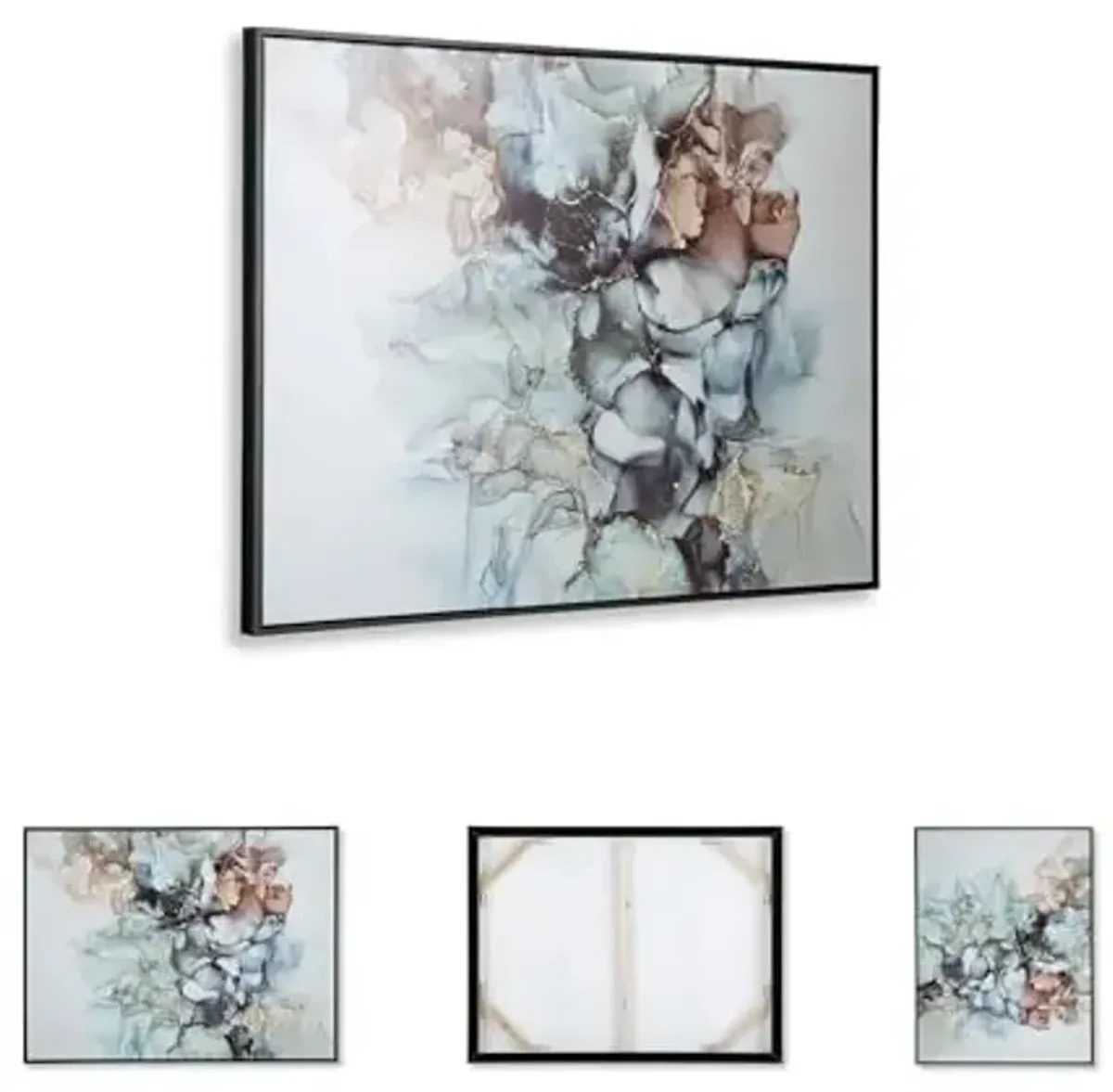 Signature Design by Ashley Jordsboro Contemporary Abstract Wall Art 40 x 30 Inches, Blue & Red