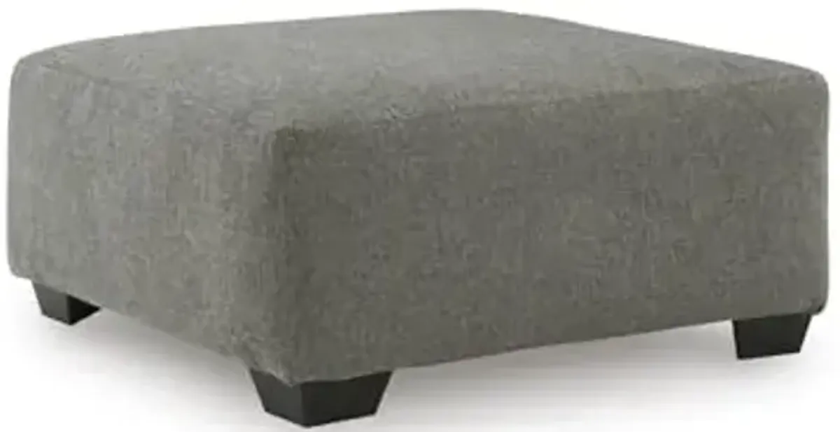 Signature Design by Ashley Revenna Casual Square Upholstered Oversized Accent Ottoman, Gray