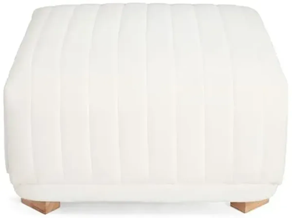 Christopher Knight Home Reyno Upholstered Ottoman with Storage for Living Room, Chenille Fabric Storage Ottoman Foot Rest with Side Drawers, Modern Square Coffee Table with Wooden Frame, Light Beige