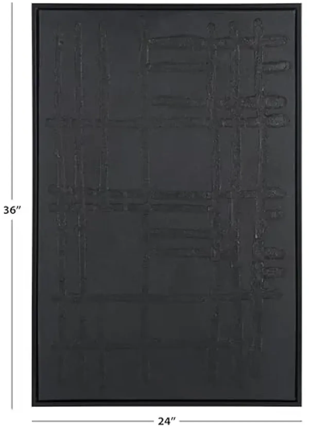 SAFAVIEH Home Collection Soho Streets Framed Wall Art – 24 x 36-Inch Rectangle, Black Monochromatic, Modern Design for Living Room or Bedroom