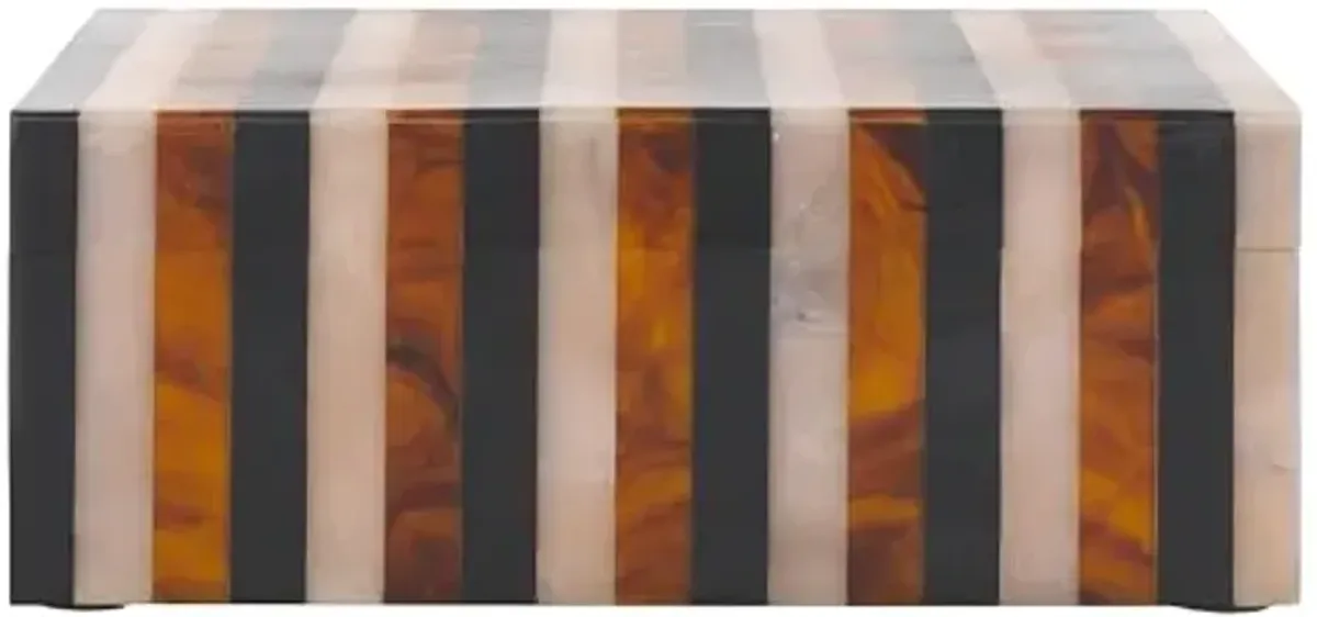 SAFAVIEH Home Collection Ina Black & Brown Decor Box Set 2 (Fully Assembled)