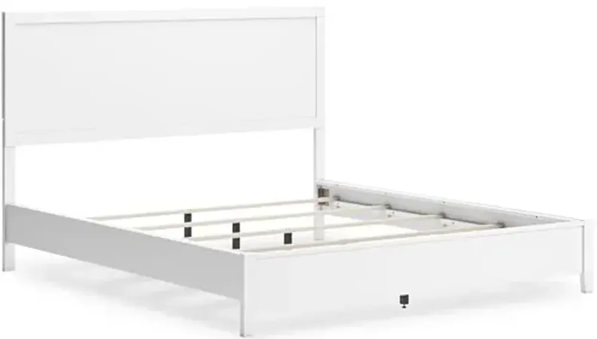 Signature Design by Ashley Binterglen Casual California King Panel Bed, Foundation or Box Spring Needed, White