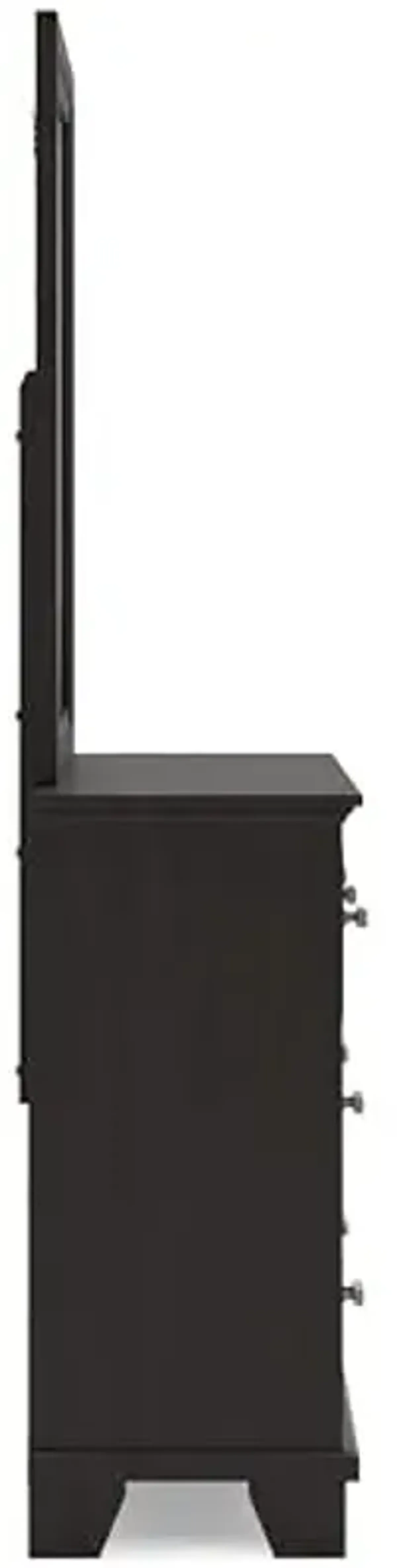 Signature Design by Ashley Covetown Contemporary 7-Drawer Dresser and Mirror with Safety Stop, Dark Brown