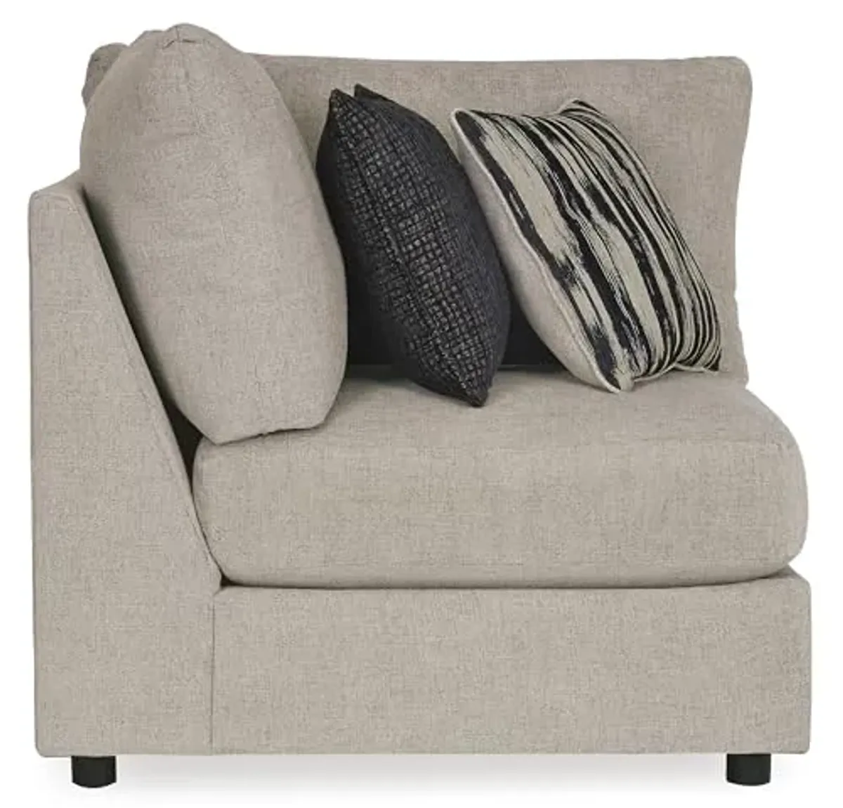 Signature Design by Ashley Kellway Casual 2-Piece Sectional Loveseat with Loose Cushions and 4 Accent Pillows, Beige