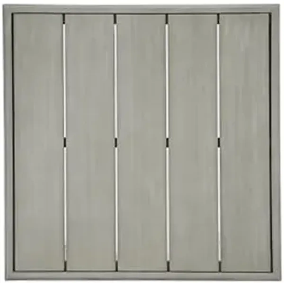 Christopher Knight Home Nicholas Outdoor Small Coffee Table, Slat Panel Square Side Table, Acacia Wood Side Desk for Backyard Balcony Garden, Weather Resistant Patio End Table, Light Grey