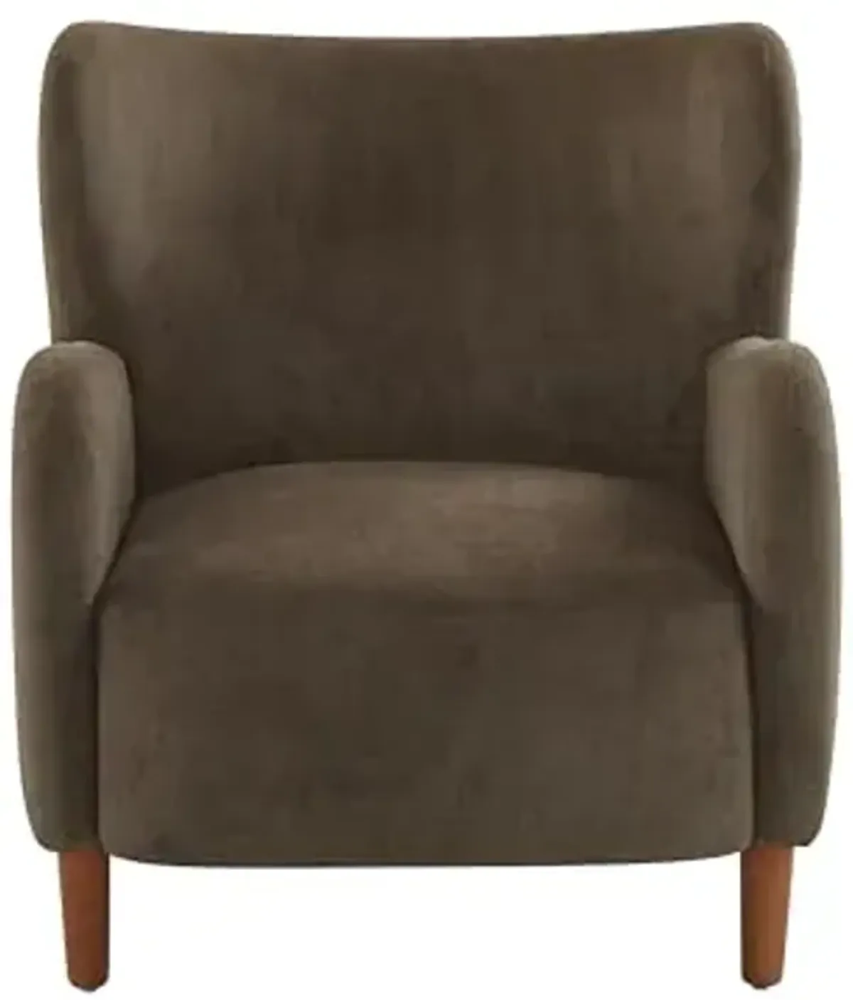 Christopher Knight Home Dolly Mid-Century Modern Velvet Upholstered Wingback Club Chair, Living Room Lounge Chair for Relaxation, Reading Armchair, Solid Wood Living Room Accent Chair, Dark Brown