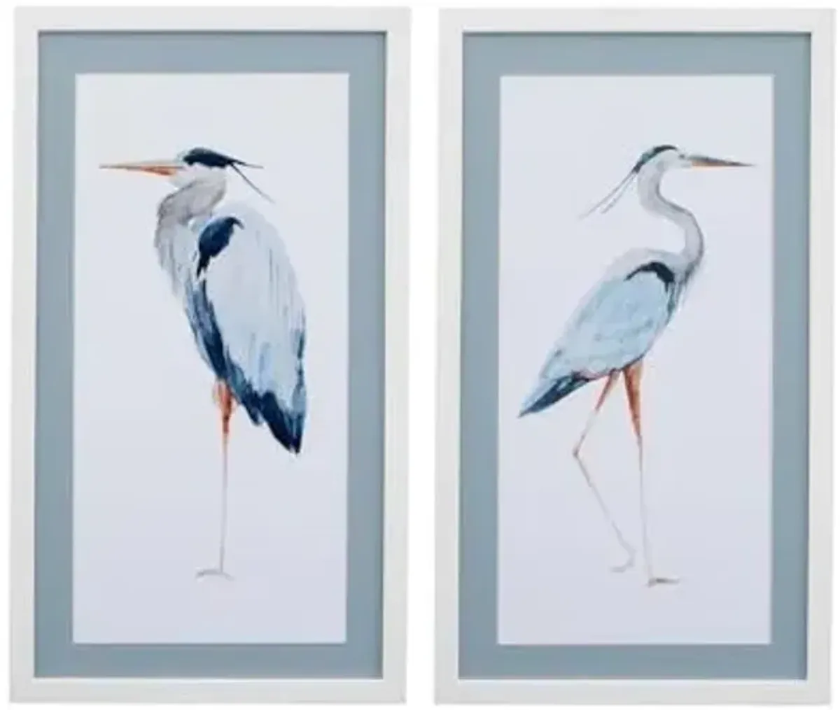 Bassett Mirror Company Heron Framed Print - Set of 2