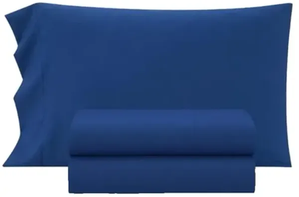 Heritage Kids 3-Piece Twin Sheet Set,Navy Blue, Includes Top Sheet, Fitted Sheet & Pillowcase,Ultra-Soft Microfiber Kids Bed Sheet Set