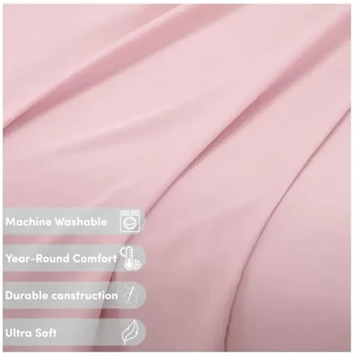 Heritage Kids 4-Piece Full Sheet Set,Pink,Includes Top Sheet, Fitted Sheet & 2 Pillowcases,Ultra-Soft Microfiber Kids Bed Sheet Set