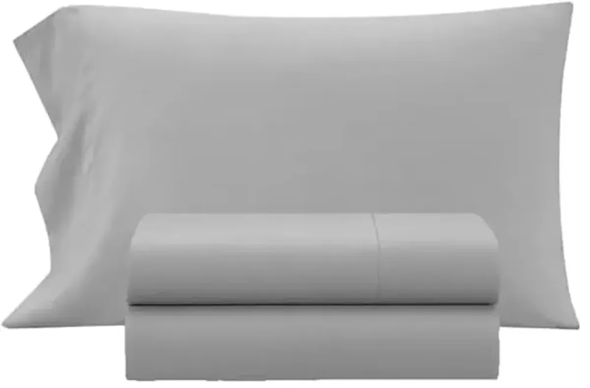 Heritage Kids 3-Piece Twin Sheet Set,Grey, Includes Top Sheet, Fitted Sheet & Pillowcase,Ultra-Soft Microfiber Kids Bed Sheet Set