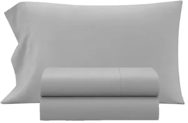 Heritage Kids 3-Piece Twin Sheet Set,Grey, Includes Top Sheet, Fitted Sheet & Pillowcase,Ultra-Soft Microfiber Kids Bed Sheet Set