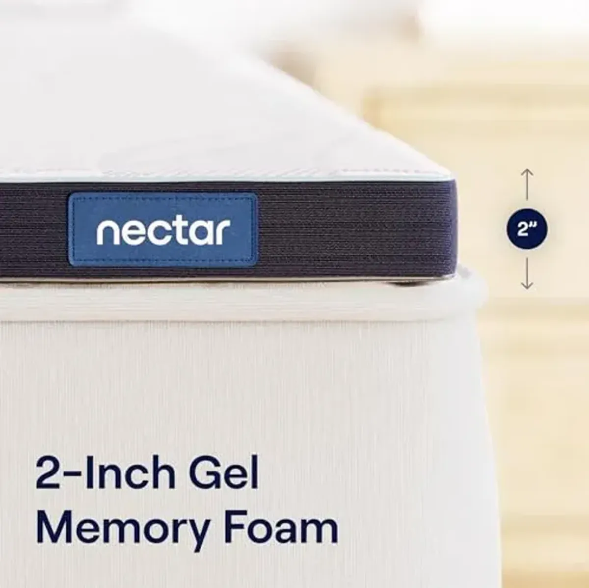 Nectar Firm Mattress Topper - Full - Gel Memory Foam Mattress Topper - Breathable & Comfortable - Support & Pressure-Relief - CertiPUR-US Certified