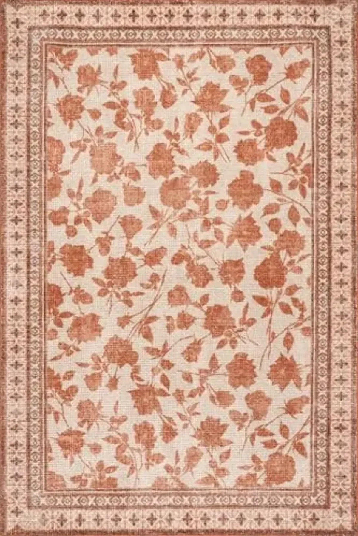 Rugs USA x Padma Lakshmi Botanica Hand-Tufted Botanical Wool-Blend Rug, 4x6, Orange