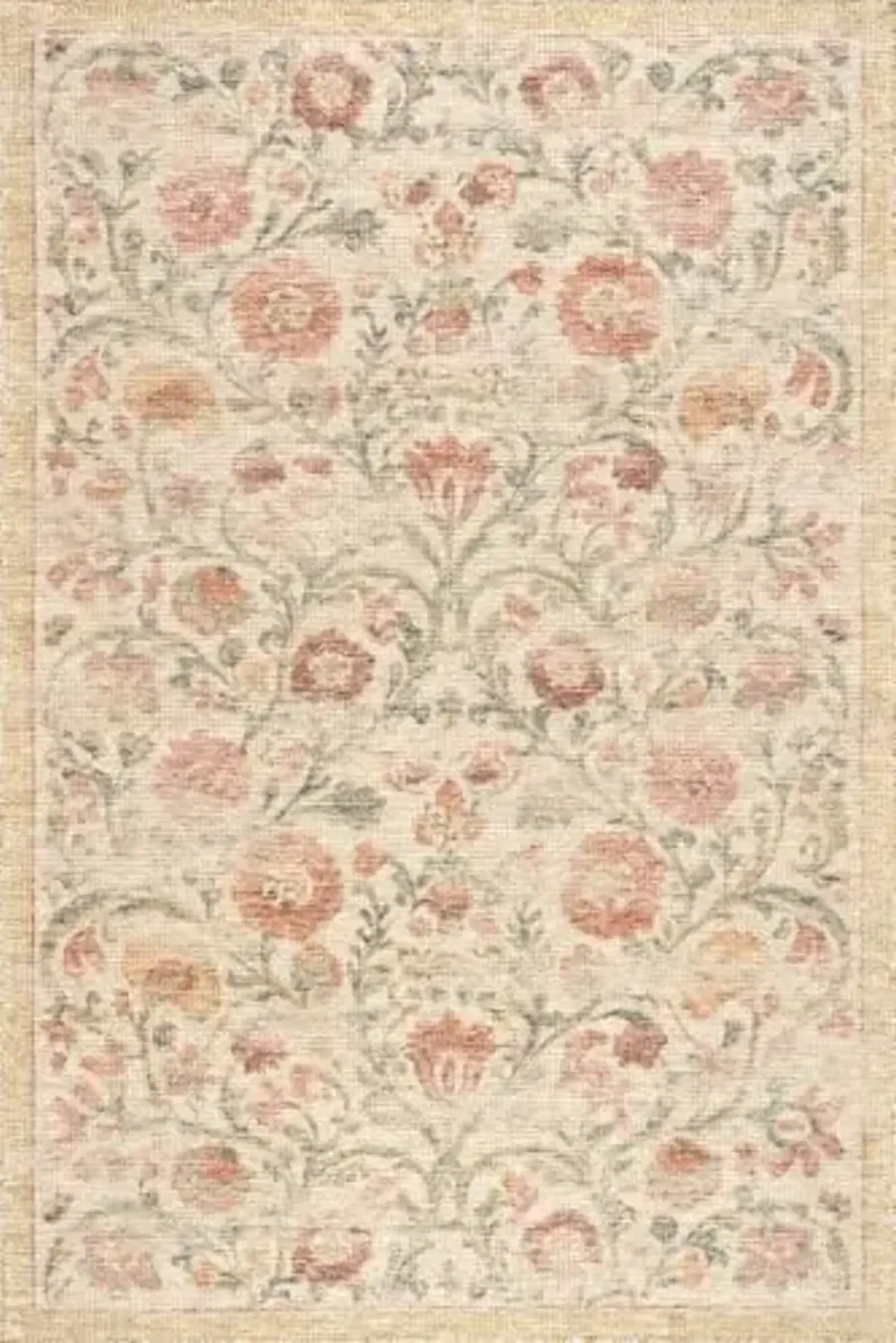 Rugs USA x Padma Lakshmi Sufi Hand-Tufted Floral Motif Wool-Blend Rug, 4x6, Multicolor