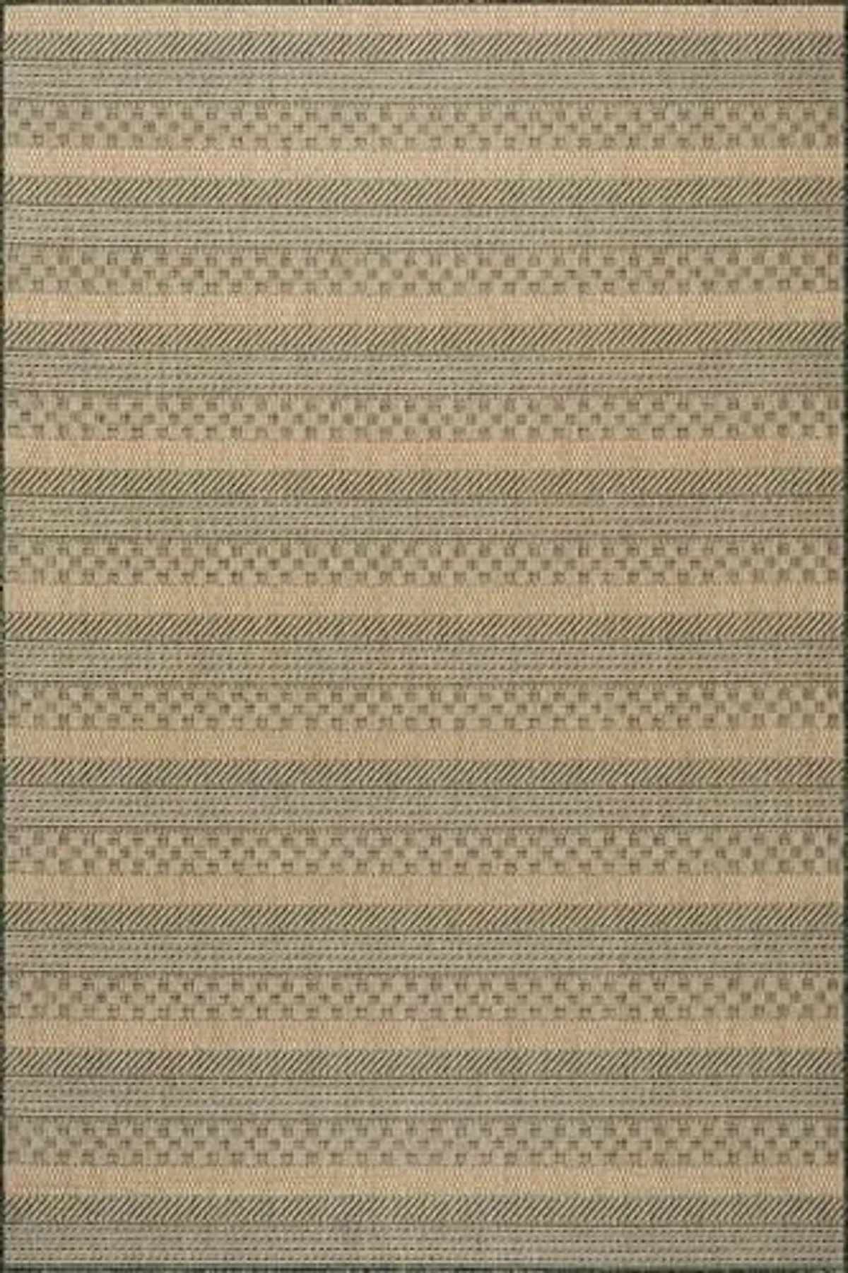 Nuloom Vail Striped 8' x 10' Indoor/Outdoor Area Rug for Living Room Patio Deck Front Porch, Green