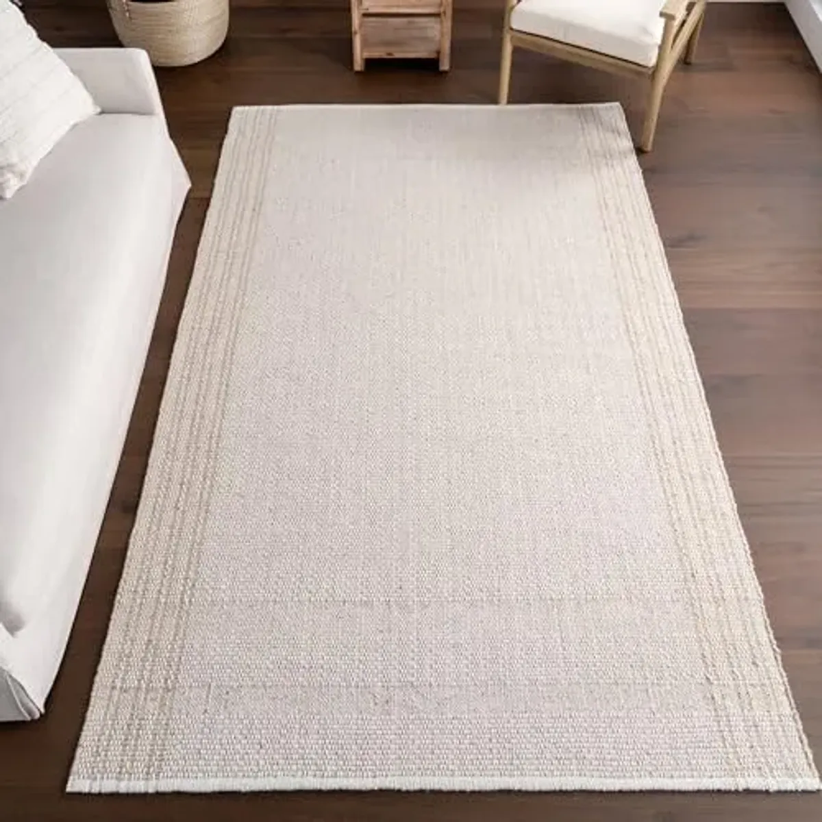 Nuloom Saphira Striped 4' x 6' Indoor/Outdoor Area Rug for Living Room Patio Deck Front Porch, Beige