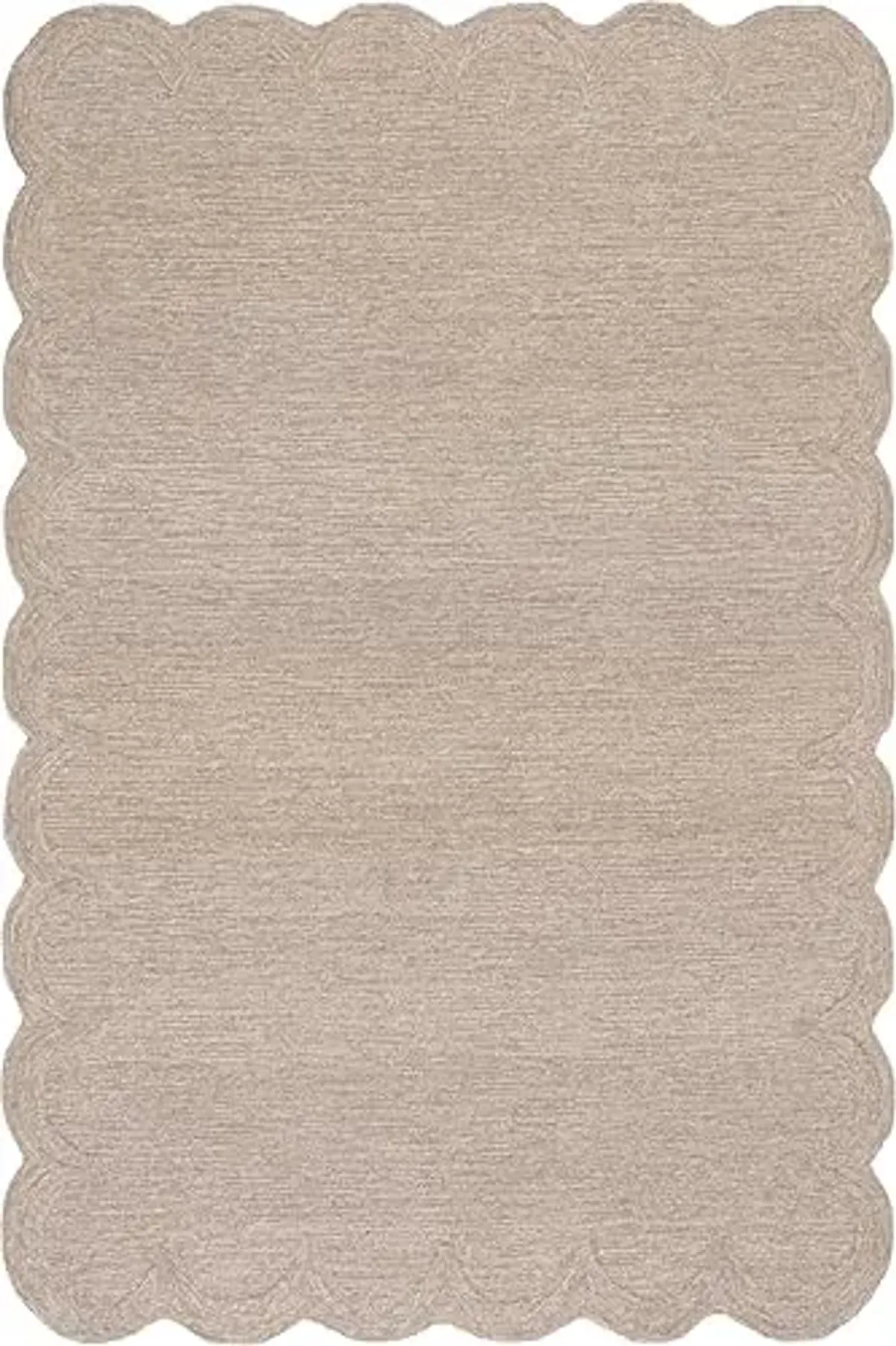 Nuloom Elira Solid 6' x 9' Wool Area Rug for Living Room Bedroom Dining Room, Mauve