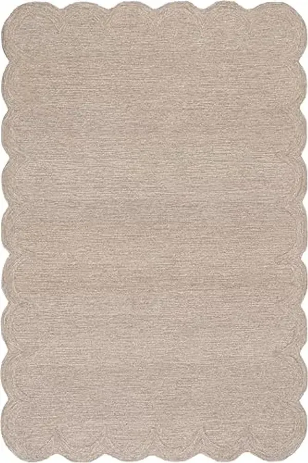 Nuloom Elira Solid 7' x 9' Wool Area Rug for Living Room Bedroom Dining Room, Mauve