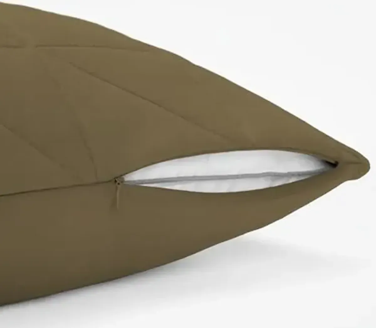 Tuft & Needle Linen Cotton Body Pillow Cover – Soft & Breathable Fabric for All-Season Comfort, Moisture-Wicking, Durable, Oeko-Tex Certified, Martini Olive, One Size