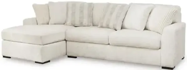Signature Design by Ashley Chessington Contemporary 2-Piece Sectional with Chaise and Reversible Cushion, White