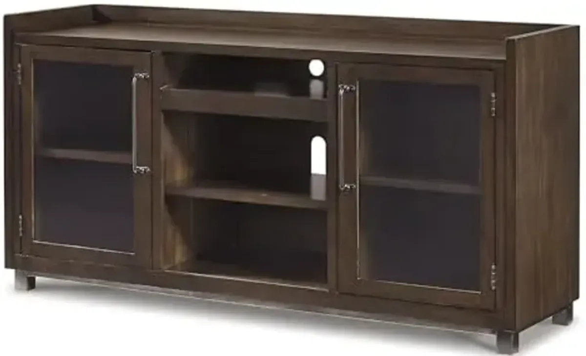 Signature Design by Ashley Starmore Urban 70" TV Stand with Electric Fireplace for TVs up to 80", Dark Brown