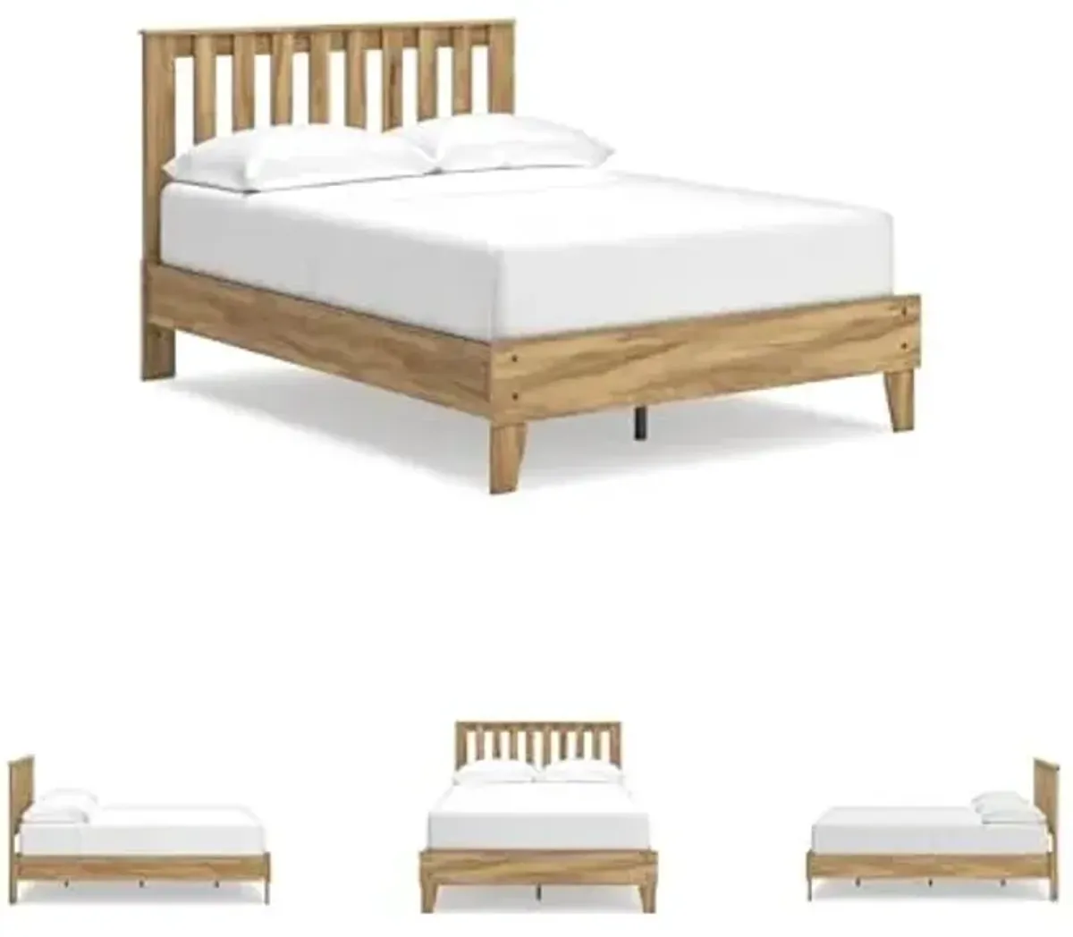 Signature Design by Ashley Bermacy Casual Full Panel Platform Bed, Foundation or Box Spring Not Needed, Brown