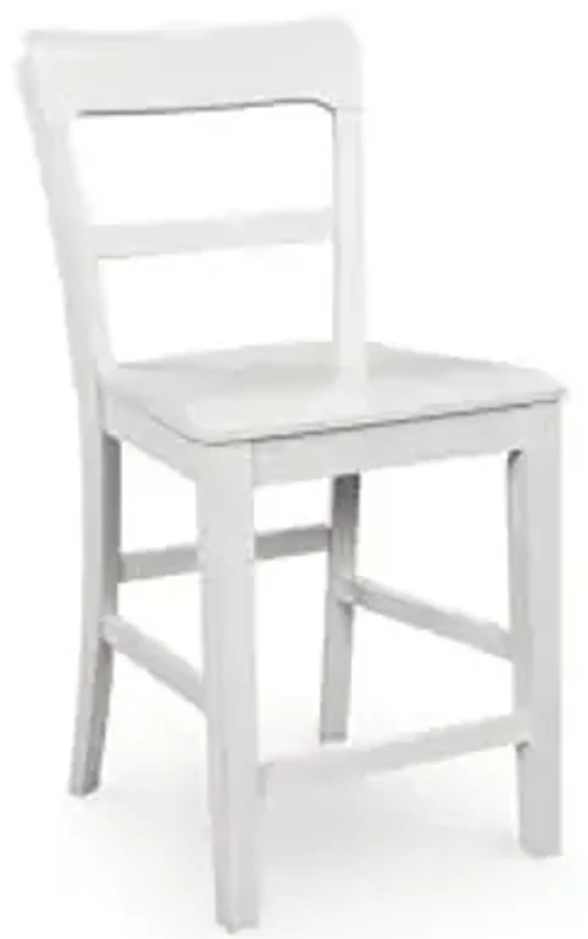 Signature Design by Ashley Chadworth Traditional Counter Height Bar Stool with Adjustable Levelers, Set of 2, White