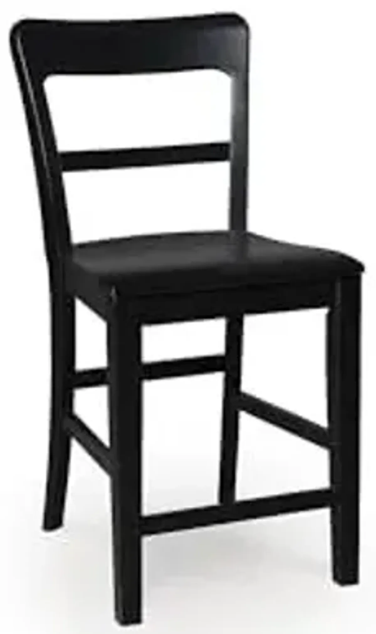 Signature Design by Ashley Chadworth Traditional Counter Height Bar Stool with Adjustable Levelers, Set of 2, Black