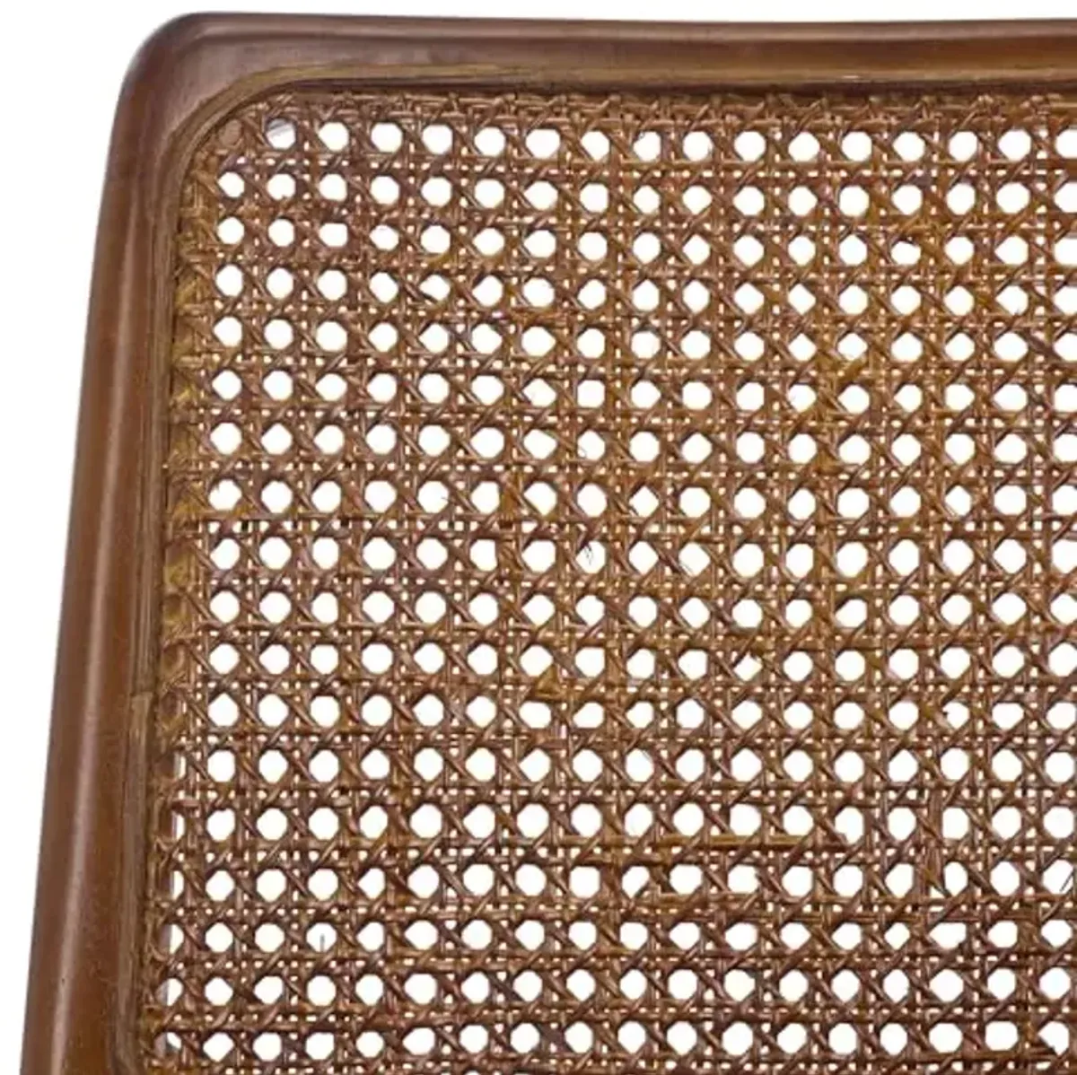 SAFAVIEH Home Collection - Reinhardt Counter Stool, 27-inch Seat Height, Walnut Brown Solid Wood Frame & Grey Seat with Rattan Back (BST8800B)