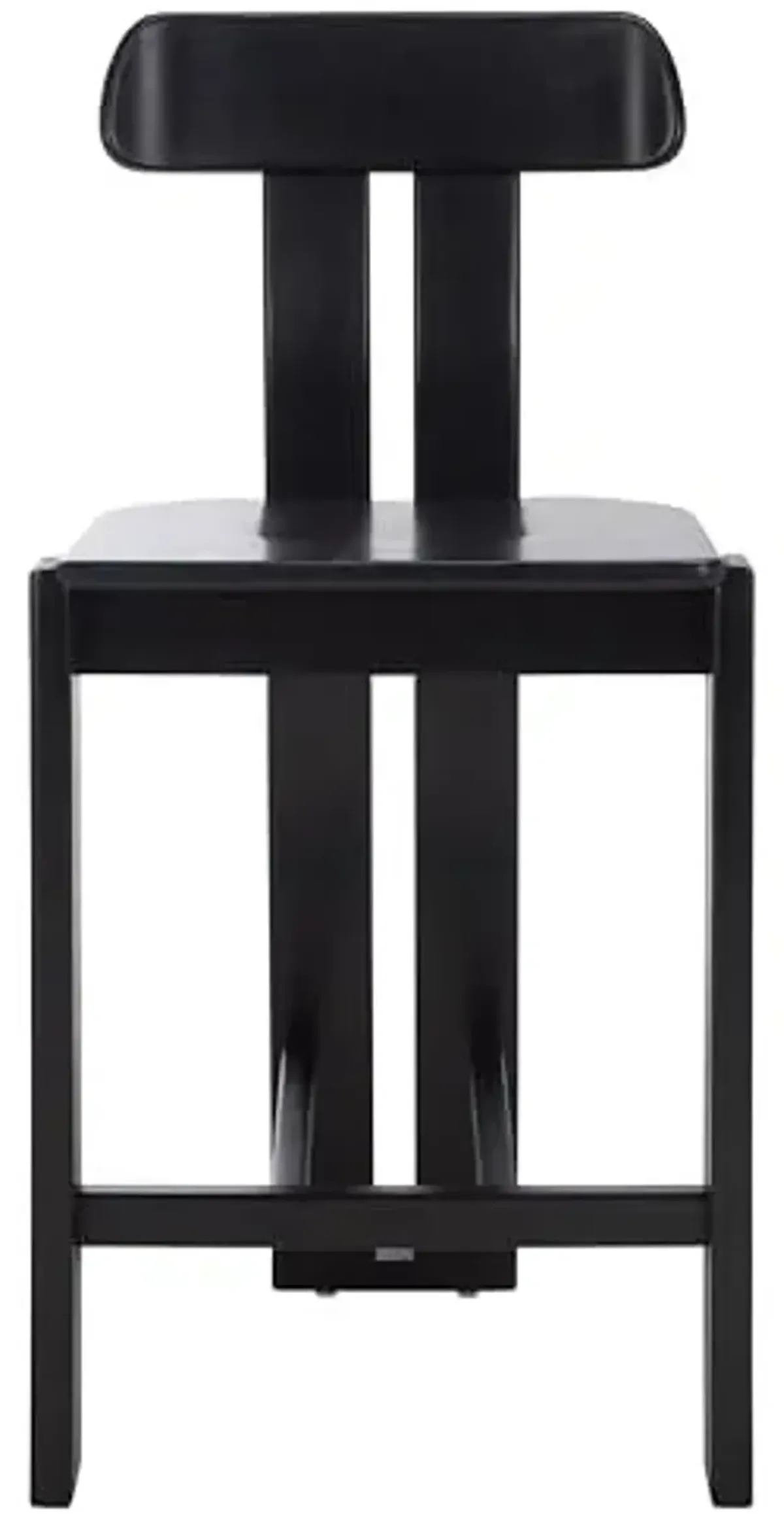 SAFAVIEH Home Collection - Cayde Modern Counter Stool, 27-inch Seat Height, Black Solid Wood Frame (BST8801C)